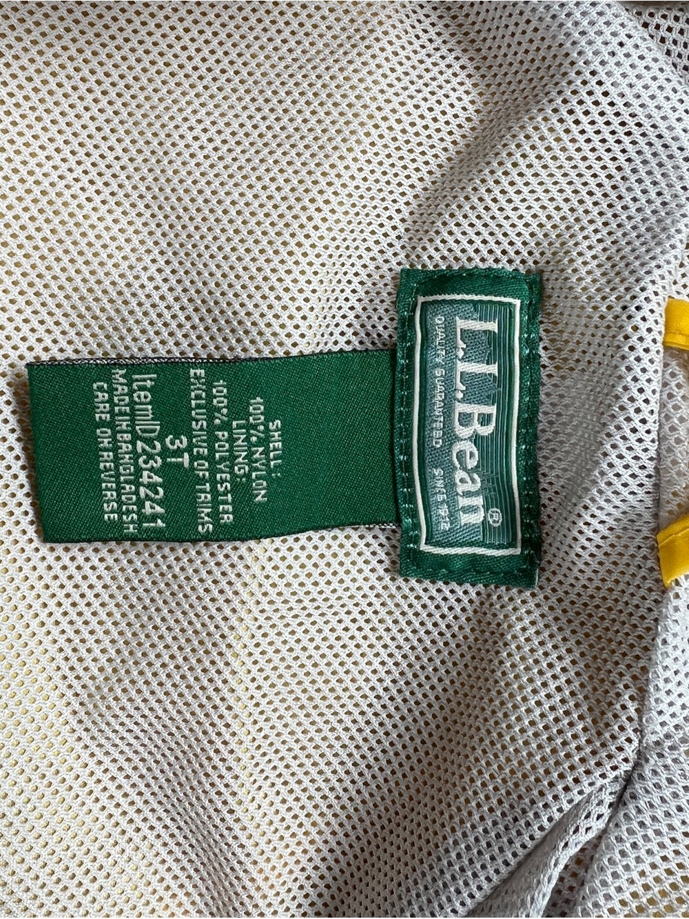 L.L.Bean Toddlers' Discovery Rain Jacket, Yellow - Picture 2 of 4